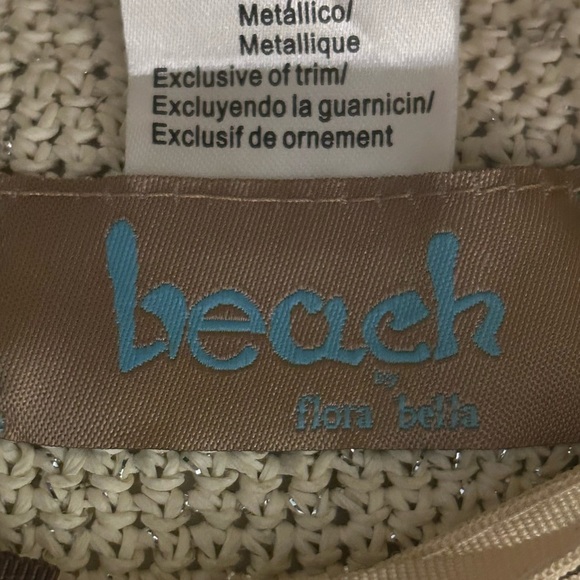 Beach by Flora Bella Paper Fedora Adjustable Hat NWOT - Picture 7 of 8